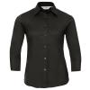 Women's ¾ sleeve easycare fitted shirt Black