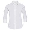 Women's ¾ sleeve easycare fitted shirt White