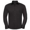 Long sleeve easycare fitted shirt Black