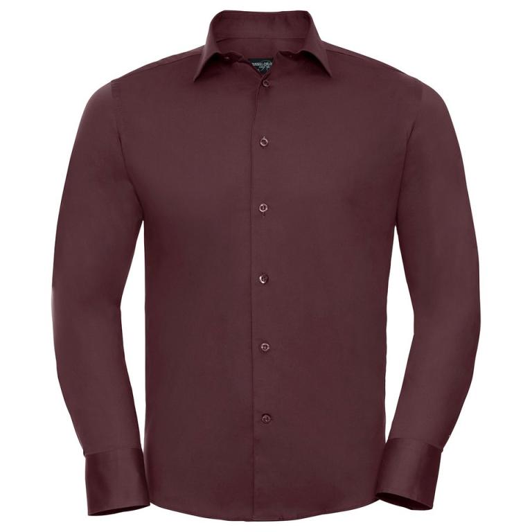 Long sleeve easycare fitted shirt Port