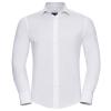 Long sleeve easycare fitted shirt White