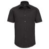 Short sleeve easycare fitted shirt Black