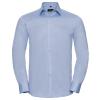 Long sleeve herringbone shirt Light Blue