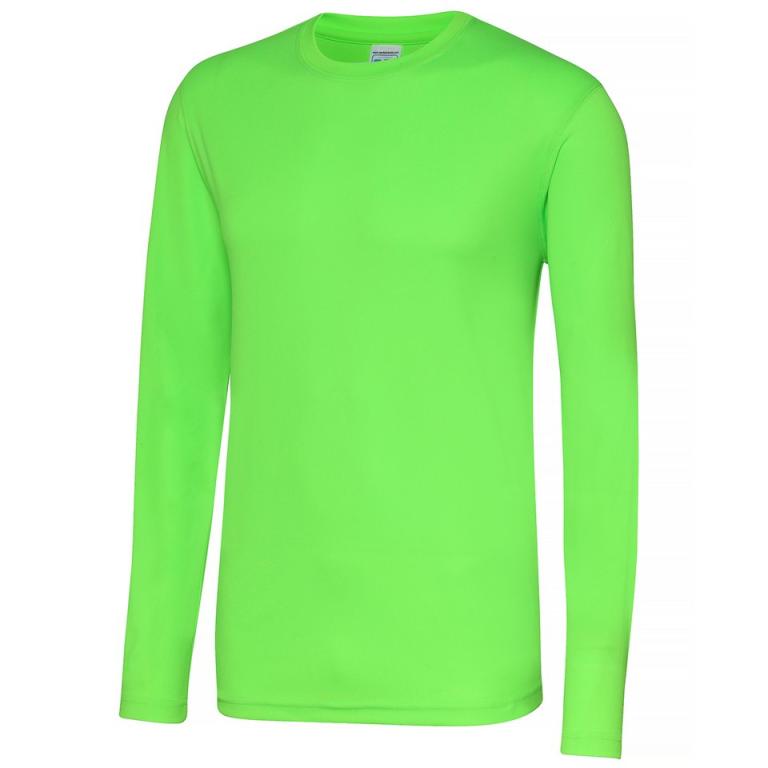 Long sleeve cool T Electric Green