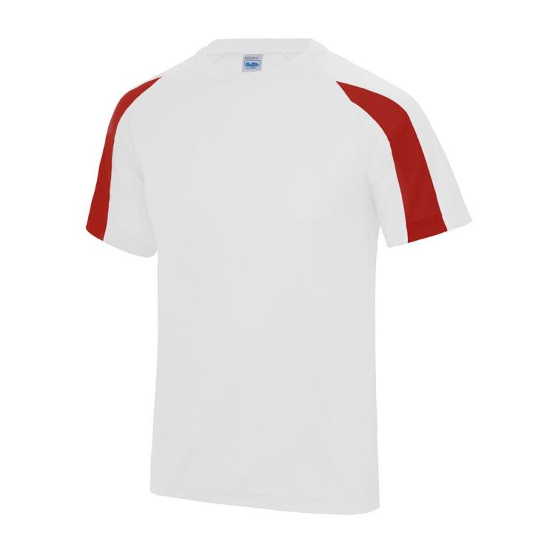 Contrast cool T Arctic White/Fire Red