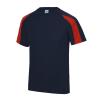 Contrast cool T French Navy/Fire Red