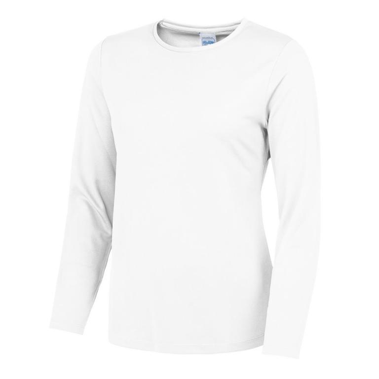 Women's long sleeve cool T Arctic White