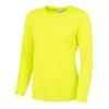 Women's long sleeve cool T Electric Yellow