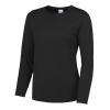 Women's long sleeve cool T Jet Black