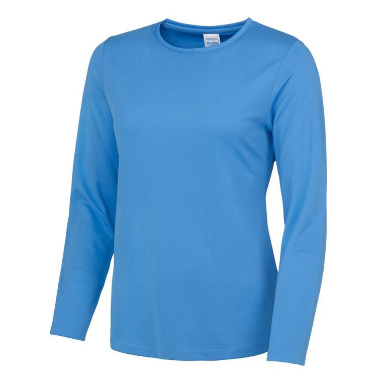 Women's long sleeve cool T Sapphire Blue