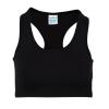 Women's cool sports crop top Jet Black