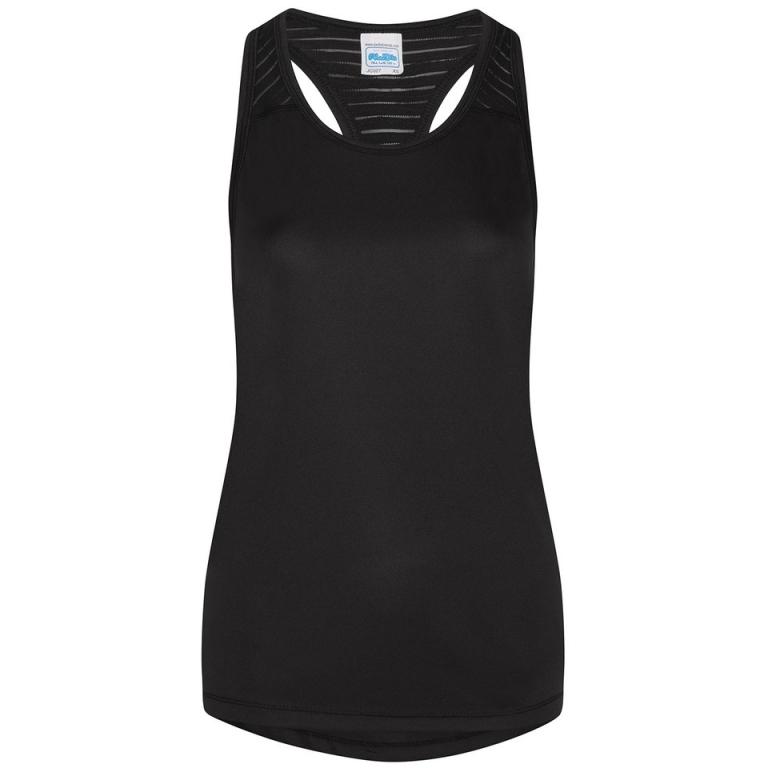 Women's cool smooth workout vest Jet Black/Black