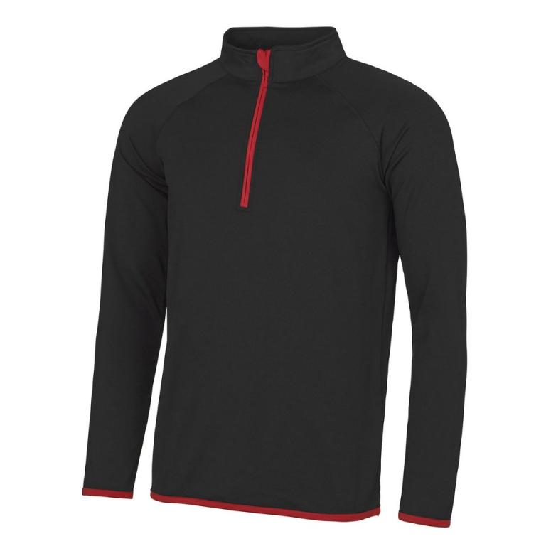 Cool ½ zip sweatshirt Jet Black/Fire Red