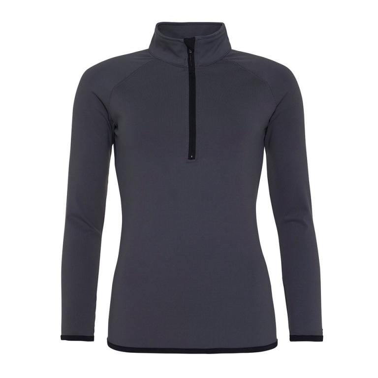 Women's cool ½ zip sweatshirt Charcoal/Jet Black