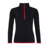 Women's cool ½ zip sweatshirt Jet Black/Fire Red