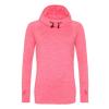 Women's cool cowl neck top Electric Pink Melange