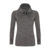 Women's cool cowl neck top Grey Melange