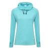 Women's cool cowl neck top Ocean Blue Melange