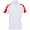 Contrast cool polo Arctic White/Fire Red