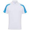 Contrast cool polo Arctic White/Sapphire Blue