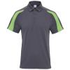 Contrast cool polo Charcoal/Lime Green