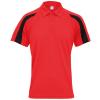 Contrast cool polo Fire Red/Jet Black