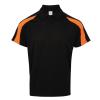 Contrast cool polo Jet Black/Electric Orange