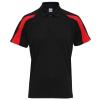 Contrast cool polo Jet Black/Fire Red