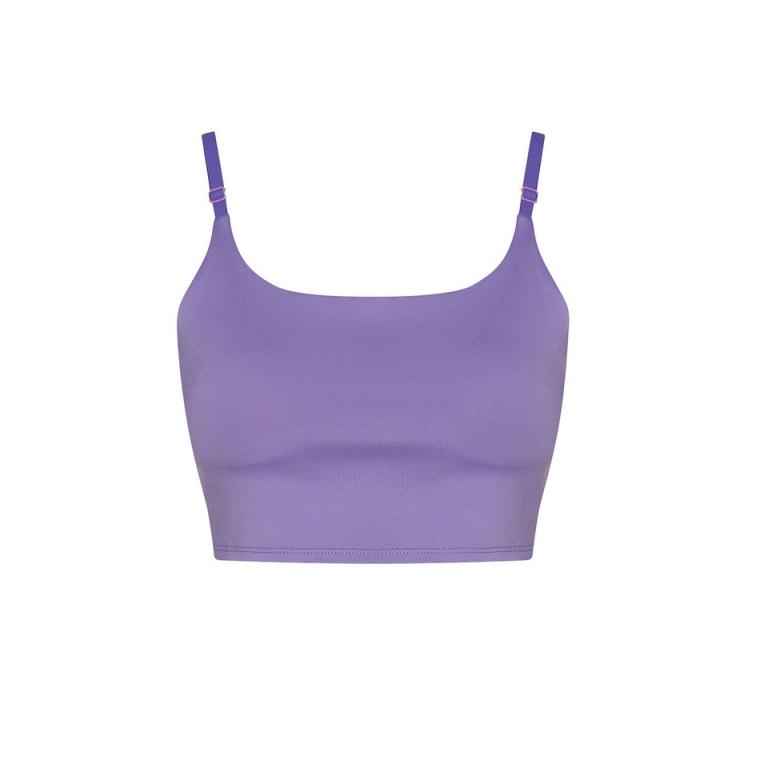 Women’s recycled tech sports bra Digital Lavender