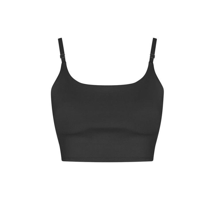 Women’s recycled tech sports bra Jet Black