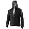 Varsity hoodie - jet-black-heather-grey - xs