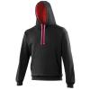 Varsity hoodie Jet Black/Hot Pink