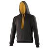 Varsity hoodie Jet Black/Orange Crush