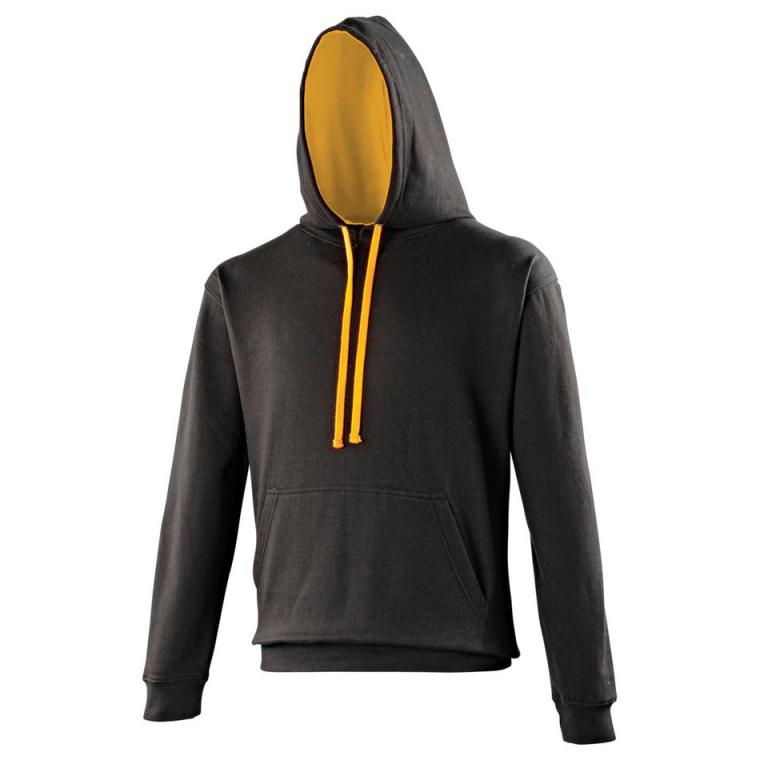 Varsity hoodie Jet Black/Orange Crush