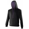 Varsity hoodie Jet Black/Purple