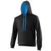 Varsity hoodie Jet Black/Sapphire Blue