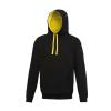 Varsity hoodie Jet Black/Sun Yellow