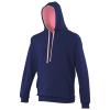 Varsity hoodie Oxford Navy/Candyfloss Pink