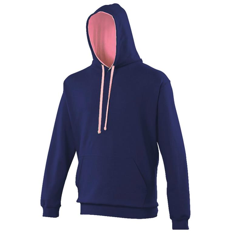 Varsity hoodie Oxford Navy/Candyfloss Pink