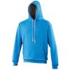 Varsity hoodie Sapphire Blue/Heather Grey