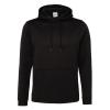 Sports polyester hoodie Jet Black