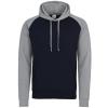 Baseball hoodie Oxford Navy/Heather Grey