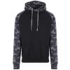 Baseball hoodie Solid Black/Black Camo