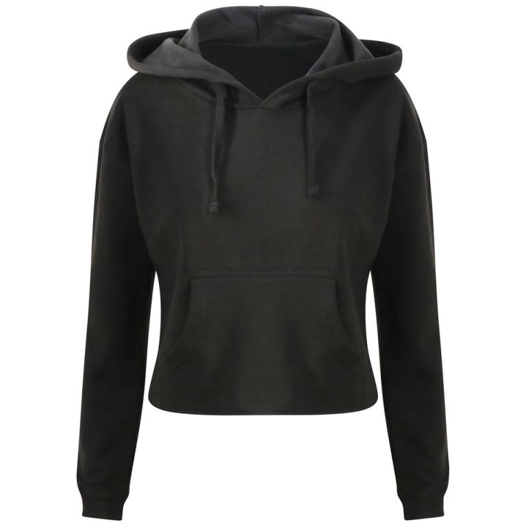 Women's cropped hoodie Jet Black