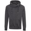 Cross neck hoodie Charcoal