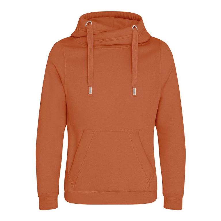 Cross neck hoodie Ginger Biscuit