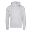 Cross neck hoodie Heather Grey