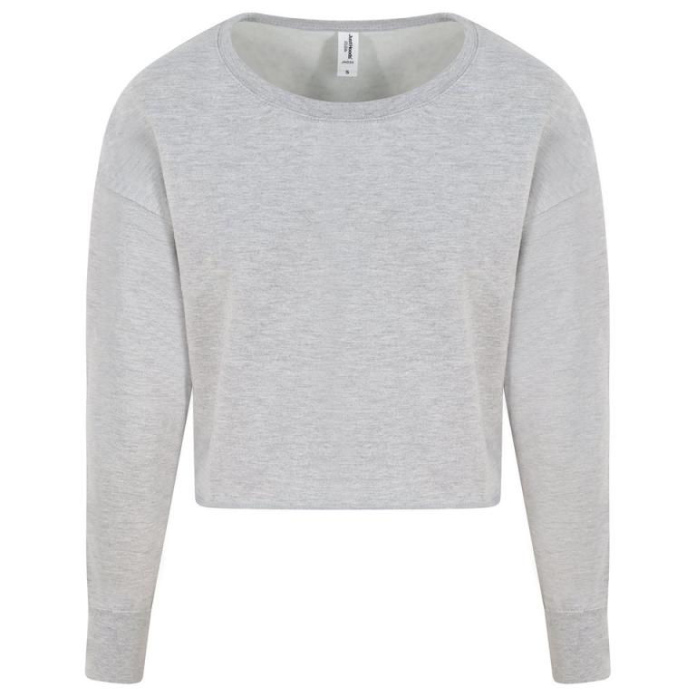 Women's cropped sweat Heather Grey