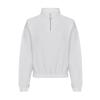 Women's cropped ¼-zip sweat Arctic White