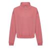 Women's cropped ¼-zip sweat Dusty Rose